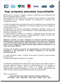 vap proposta inaccettabile