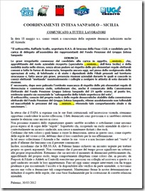 COMUNICATO SICILIA