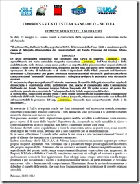 COMUNICATO SICILIA