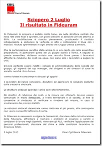 sciopero banca fideuram