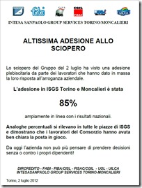 sciopero isgs torino