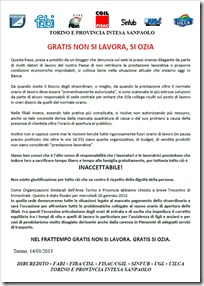 gratis non si lavora