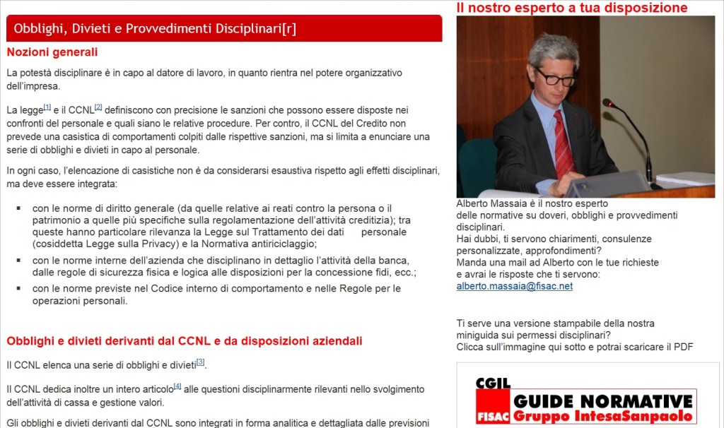 guida obblighi divieti provvedimenti disciplinari