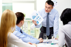 Furious businessman