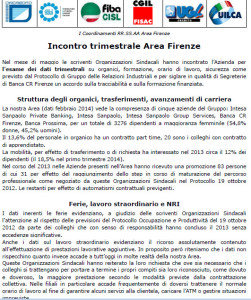 AREA FIRENZE: INCONTRO CON L'AZIENDA